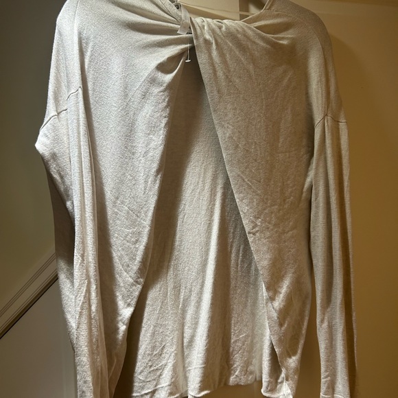 Fabletics Open Back Sweater Fabletics Cream Medium - Picture 2 of 3